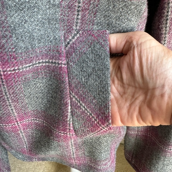 Talbots Petite Plaid Wool Jacket - Picture 4 of 9